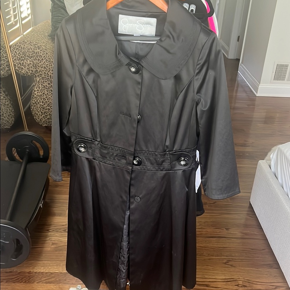Jessica Simpson Elegant Black Women's Swing Coat